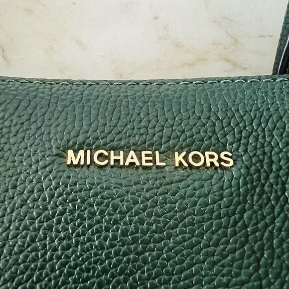 MICHAEL KORS STUDIO Mercer Moss Green Leather Large Convertible Tote Bag - Picture 3 of 13
